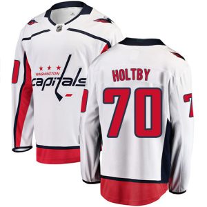 Herren Washington Capitals Eishockey Trikot Braden Holtby #70 Breakaway Weiß Fanatics Branded Auswärts